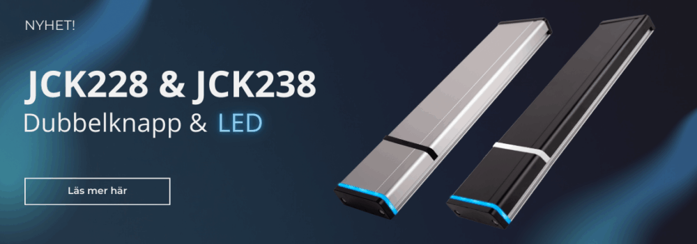 jck228, jck238, Armbågskontakt med dubbelknapp & LED